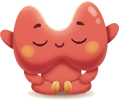 Rose, the Osmi mascot, standing beside the phone.