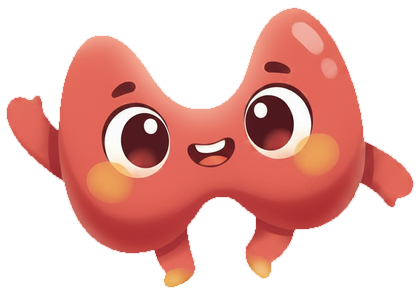 Rose, the coral Osmi character, awake and waving.